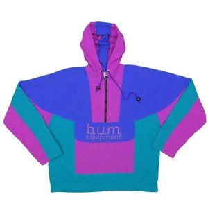 1990s Vintage B.U.M. Equipment Windbreaker Jacket Size S